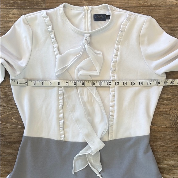 Noni Teen Color Block Ruffle Dress Women's Size Large Made in Canada - Picture 6 of 11